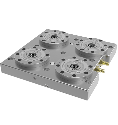 Vierer -Element -Null -Locator -Basisplatte